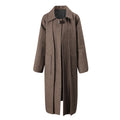 Thick Long Woolen Coat Lapel Women Jacket Tide Autumn Winter