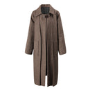 Thick Long Woolen Coat Lapel Women Jacket Tide Autumn Winter