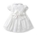 Embroidered White Dress for Baby Floral Hand Made Smocking Dresses Vintage Spanish Girls Toddler Frock
