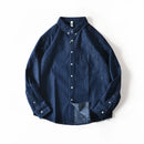 Retro Washed Casual Denim Shirt for Men Shirt Jacket for Autumn Male