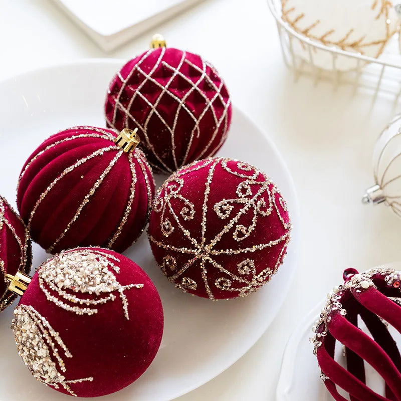 Christmas Tree Ball Decoration Red Velvet Christmas Tree Atmosphere Decoration Props