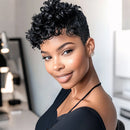 Woman with styled hair in a modern indoor setting, Obroi