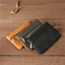 Men Genuine Leather Card Holder Leather Credit Card Case Purse Zipper Purse