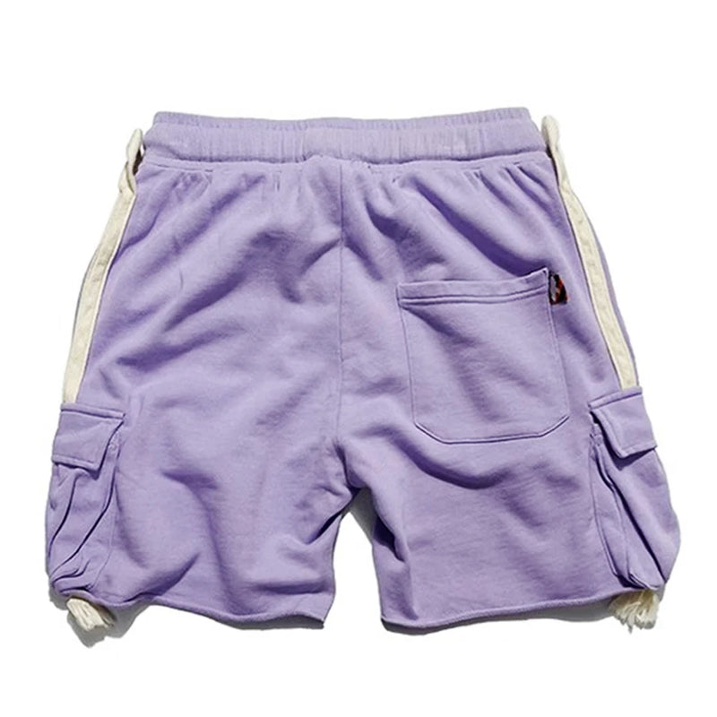 Side Striped Shorts Men's Retro Shorts Summer Casual Loose Shorts