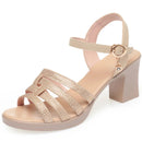 Summer Open Toe Genuine Leather Sandals Elegant Women Sandals