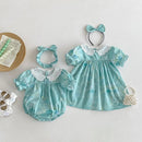 Elegant Princess Girls Lace Collar Dress Summer Infant Kids Dresses for Toddler Girls Clothing Children Costumes