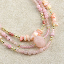 Bohemian Elegant Women's Jewelry Turquoise Natural Stone Glass Hematite Beaded Necklace