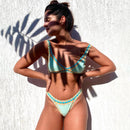 Green Crochet Women Swimsuit Push Up Swimwear Female Low Waist Swim Suits Beachwear