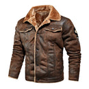 Winter Fashion Handsome Trend Single Breasted Side Sewn Pocket Lapel Casual Faux Fur Solid Color Brown Body Shape Fur