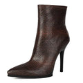 Female Ankle Boots Pointed Toe Zipper Women Short Autumn