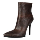 Female Ankle Boots Pointed Toe Zipper Women Short Autumn