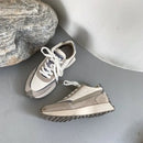 Women Sneakers Lace Up Mixed Colors Platform Chunky Sneakers Ladies Casual Shoes Female