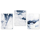 Set of 3 Abstract Ocean Canvas Paintings Modern Atmosphere Minimalist Gallery Art Poster Bedroom Wall Art