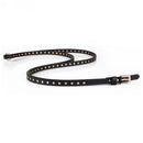 Black Punk Rock Waist Belt Women Narrow Metal Rivet Thin Ladies Pin Buckle Leather Belt