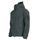 Men Casual Youth Hoodie Windproof Waterproof Breathable Warm Outdoor Soft Shell Fleece Jacket