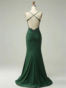 Spaghetti Straps Sleeveless Floor Length Dresses Elegant Dress for Women Party