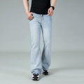Jeans Men Men's Slim Fit Flared Jeans Blue Denim Pants Casual Loose Fit Trousers