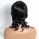Bob Short Pixie Human Hair Wigs With Bangs For Women Natural Wolf Wave Wigs