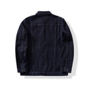 Denim Jacket Men Retro Autumn Winter Washed Distressed Lapel Single Breasted Outerwear