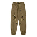 Tactical Cargo Pants Solid Pants Men Women High Street Streetwear Ribbons Trousers