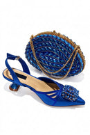 Women's Gold Shoes and Handbag Set, Elegant Matching Party Heels and Purse, Luxury-Inspired Italian