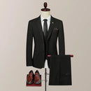 Quality casual suit stripes handsome trend three-piece set