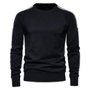 Spliced Drop Sleeve Sweater Men Casual O-neck Slim Fit Pullovers Men's Sweaters Winter Warm Knitted Sweater for Men