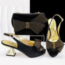 Elegant Women High Heels for Peep Toe Sandals Design Shoes and Bags Matching