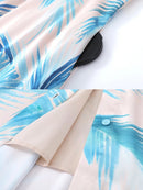 Summer Autumn Holiday Leaves Midi Dress Shirt Womendress