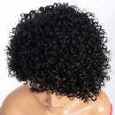 Human Hair Short Pixie Cut Kinky Curly Bob Wigs For Women Remy Hair Glueless Black Wigs