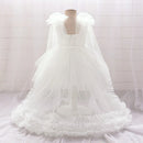 Baby Dress Girls Trailing Party Dresses Girl Embroidery Clothes Infant Evening Princess Gown Toddler Summer