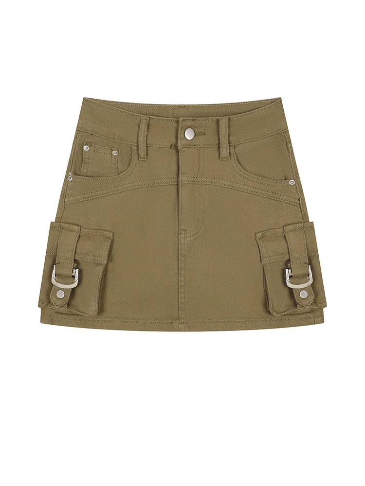 Women's Denim Skirt Vintage High Waist Mini Skirt Streetwear Girls Jean Skirt Summer Clothes