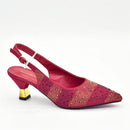 Set for Wedding Women Shoes and Bags To Match Set with Rhinestone Lady Pumps Women Shoes Luxury