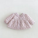 Winter Girls Floral Padded Coat Collar Fleece-Lined Jacket | Cute Warm Outwear