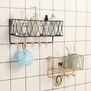 Nordic Creative Wall Hook Storage Rack Home Wall Decoration Multifunctional Partition Iron Storage Rack Organizer Kitchen