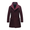 Handsome Trend Casual Wool Felt Coat Men's Youth Slim Lapel Mid-length Trench Coat Men Middle-aged