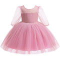 Baby Girls Dress Summer Mesh Bow Little Princess Dress Christmas Birthday Gift 1-6 Years Kids Clothes