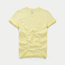 Short Sleeve T-shirts for Men Retro Summer Cotton Solid Tops Male Casual Simple Thin White Tee Clothing