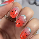 24pcs Fruit Press On Nails Summer Dopamine Almond False Nails Full Cover Charming Fake Nail DIY Manicure Art