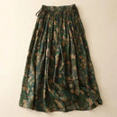 Summer Literary Ladies Skirts Floral Age-reduced Large Swing Bohemian Holiday Beach Skirts for Women