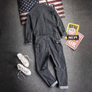 Denim one-piece overalls men's fall winter suit loose casual clothes