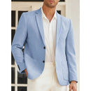 Men's casual solid color two-button suit jacket