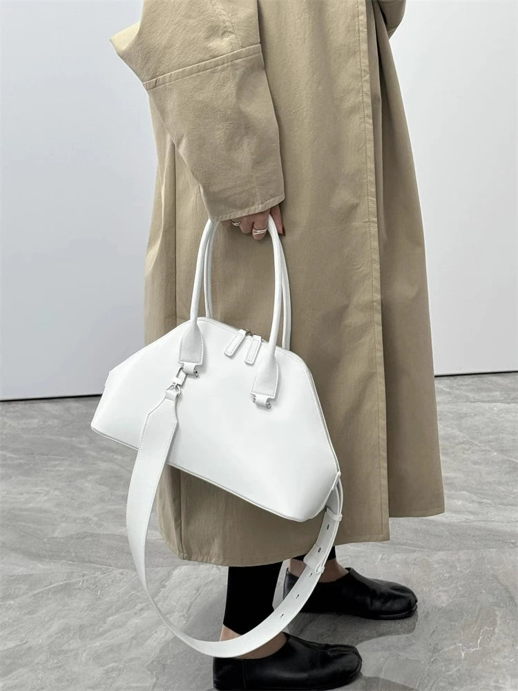 Women Shell Bag Handbag Real Leather Lady Shoulder Underarm Commuter Crossbody