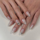 Press on Nails with Tools Glitter Diamond Medium Realistic Nail Art