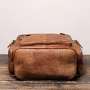 Men's Backpack Vintage Brown Leather Casual Backpack 15.6'' Laptop Bag Large Capacity Outdoor Travel Backpack
