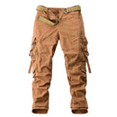 Men Basic Cargo Pants Trouser Outdoor Casual Cotton Pants Male