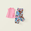 Girls Summer Sleeveless Vest Pants Two Piece Set