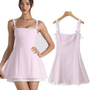 Summer Evening Dresses Party Dresses Girls Bow Suspender Dress Slim Sexy Mini Dress Women