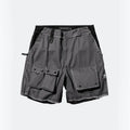 Summer Men Tide Dark Shorts Loose Deconstructed Capris Patchwork Casual Knee-Length Pants