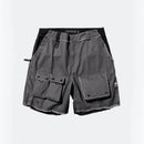 Summer Men Tide Dark Shorts Loose Deconstructed Capris Patchwork Casual Knee-Length Pants